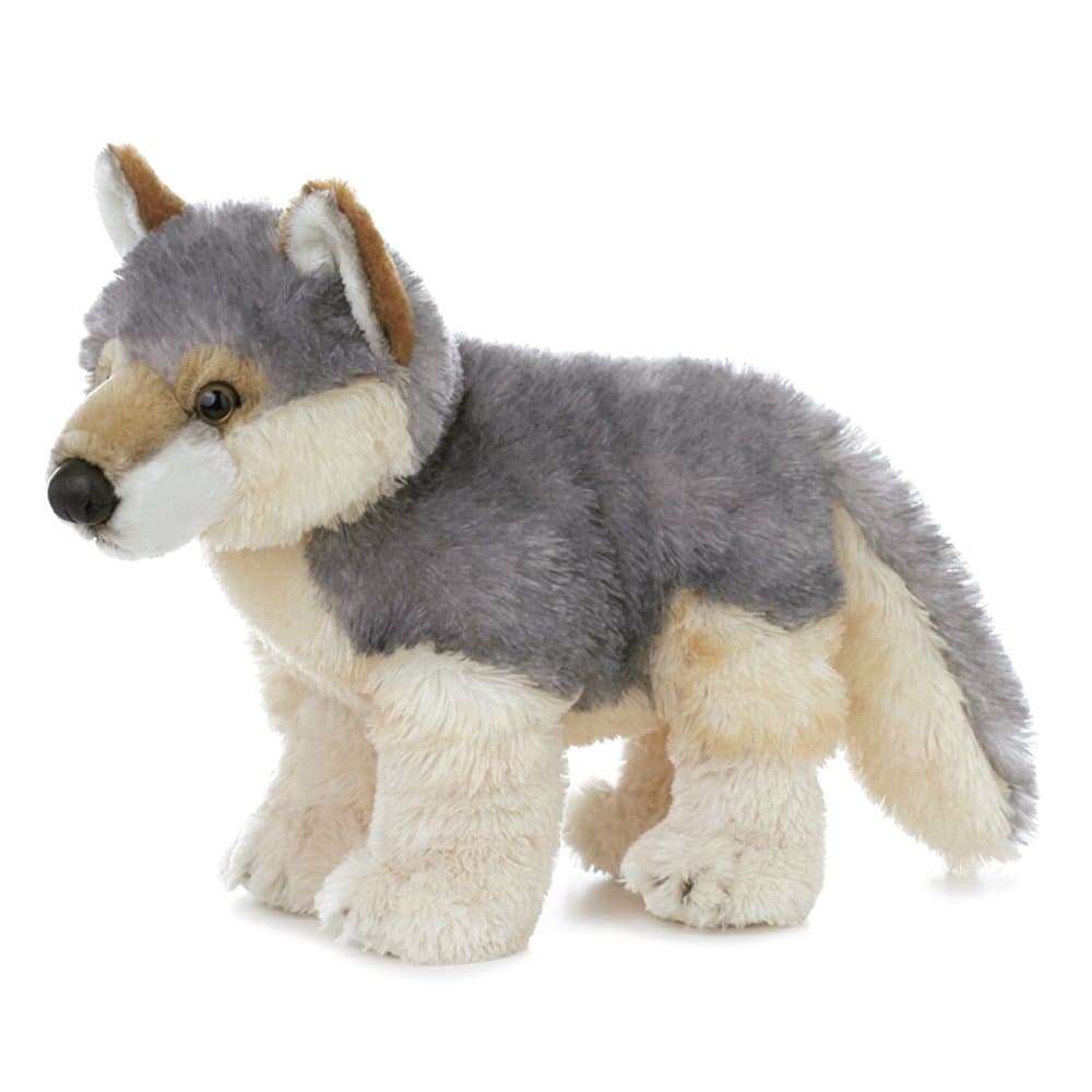 13269, Flopsie Wolf, 12In, Soft Toy, Grey and Brown, Medium