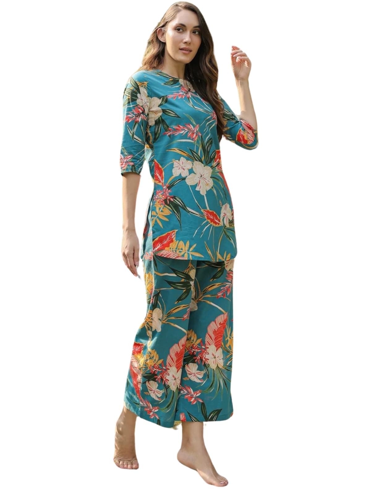 DHRUVI TRENDZWomen Rayon Co-Ord Set