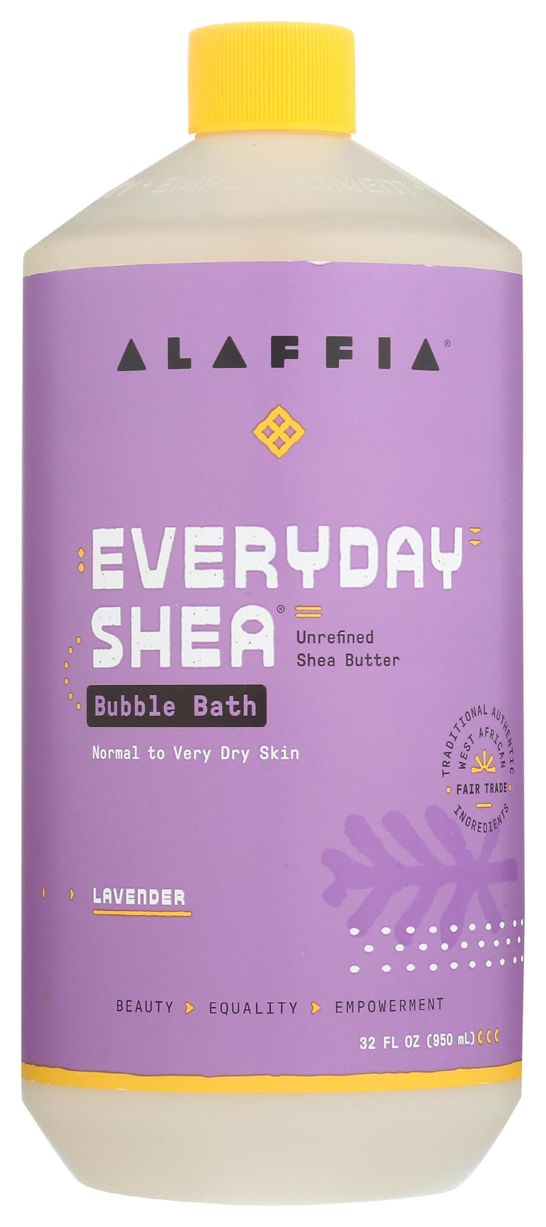 Alaffia Everyday Shea - Moisturizing Shea Butter Bubble Bath Lavender - 32 oz.