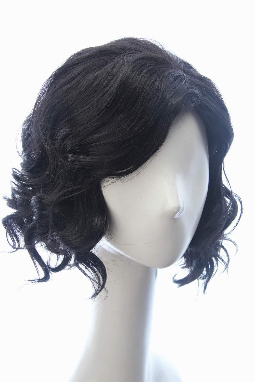 Jon Snow Hair Short Curly Fluffy Black Costume, Black, Size No Size