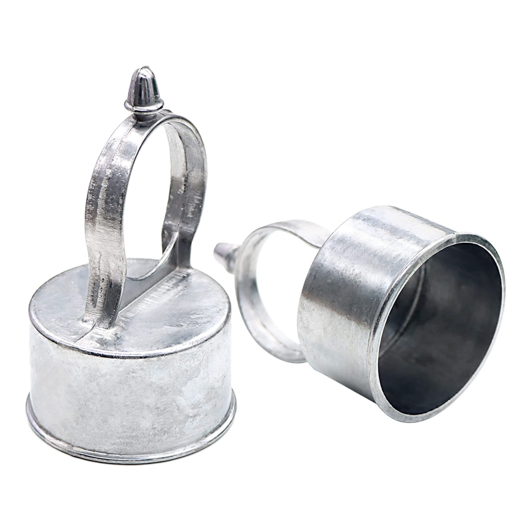 2PCS Chain Link Fence Loop Cap, Chain Link Fence Parts for 2-3/8" Outside Diameter & 1-5/8" Outside Diameter Rail Pipe, Aluminum (Eye TOP)