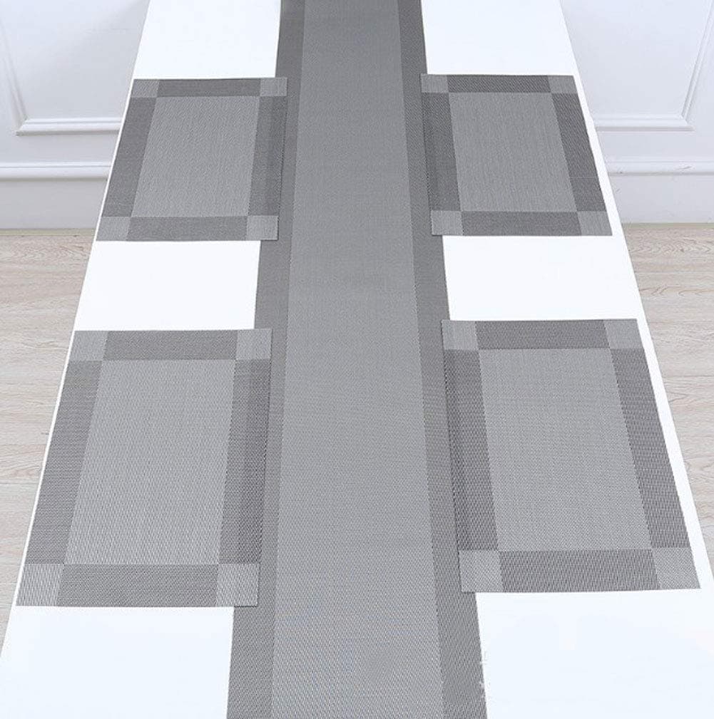 Table Mats,Silver Placemats,Placemats and Coasters,Table Placemats,Heat Resistant Heat Insulation Non-Slip Washable Dinner Mats for Kitchen and Dining Room