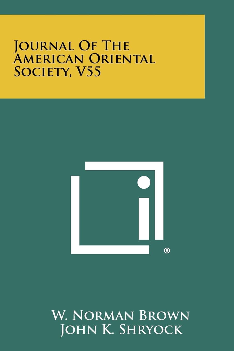 Journal of the American Oriental Society, V55
