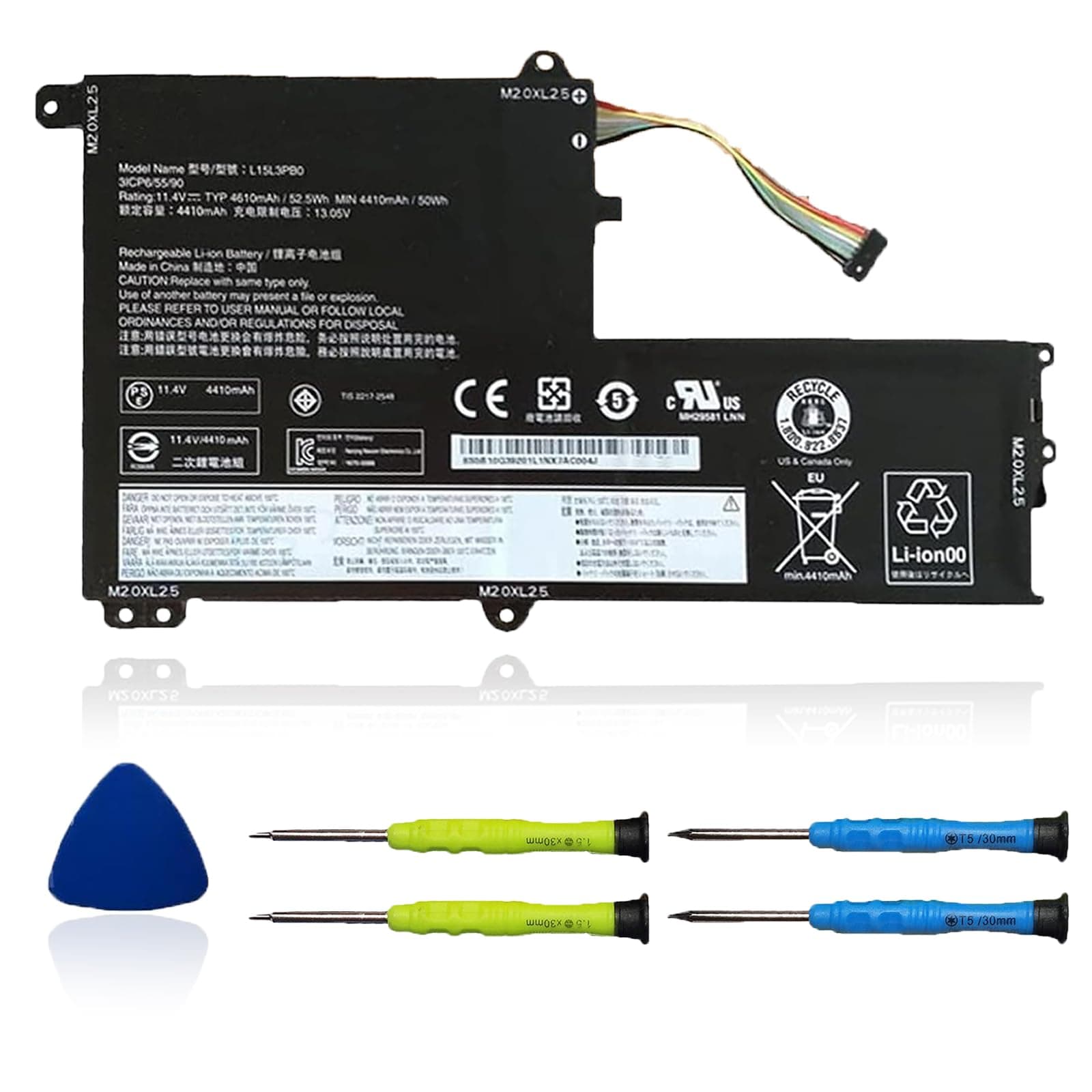 L15L3PB0 Laptop Battery Compatible with Lenovo IdeaPad 330S-14AST 330S-14IKB 330S-15ARR 330S-15AST 330S-15IKB Series L15M3PB0 5B10Q39202 5B10Q39201 L15C3PB1 5B10Q39205 11.4V 52.5Wh(Shape-B)