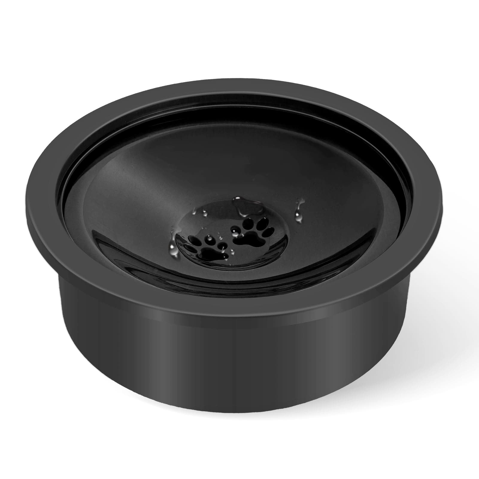 SCHITEC No Spill Water Bowl for Dogs, Slow Drinking Dog Water Dish No Spilling, Messy Splash or Drip, Fits into Elevated Pet Feeder, 30oz Slobber Stopper Water Dispenser