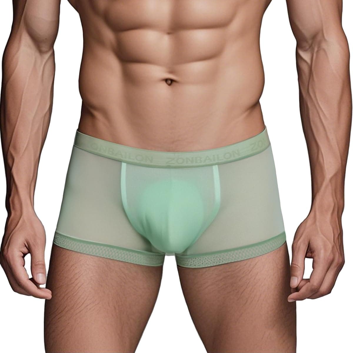 YINYOUYU Mens Sexy Ice Silk Underwear See Through Boxers Sheer Trunks Ultra Thin Bulge Pouch Boxer Briefs