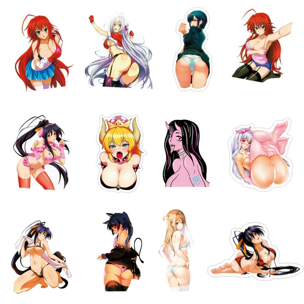 100PCS Anime Sexy Girl Laptop Stickers for Adult, Waterproof Decals Stickers for Water Bottle Laptop Skateboard Motorcycle Car Bike Luggage Trolley Case Decoration