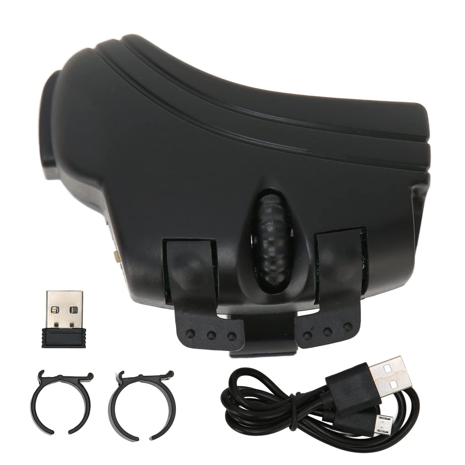 GUPE Wireless Finger Mouse, 2.4ghz Handheld Ergonomic Trackball Mouse Mini Usb Gaming Mouse Rechargeable Portable Lazy Finger Rings Mouse with 1000dpi Optical Sensor for Pc Laptop