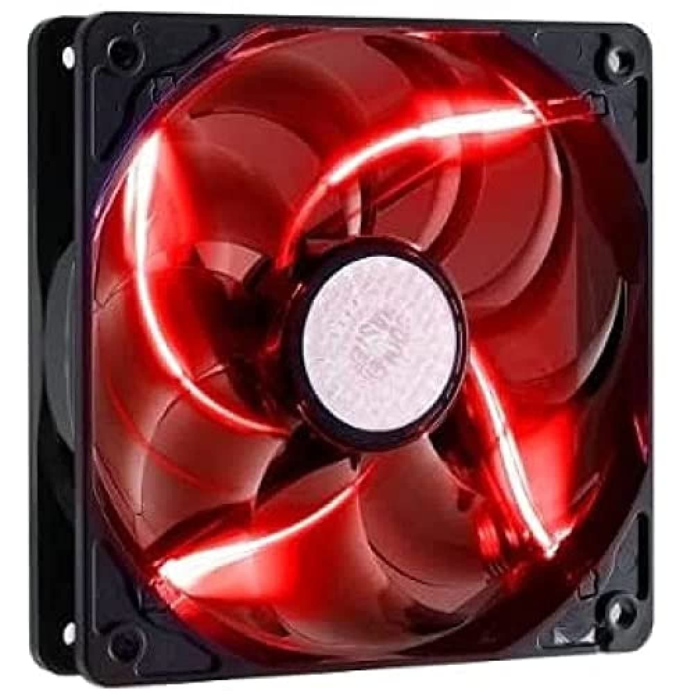 Cooler Master SickleFlow 120 - Sleeve Bearing 120mm 3-Pin LED Silent Fan for Computer Cases, CPU Coolers, and Radiators - Red
