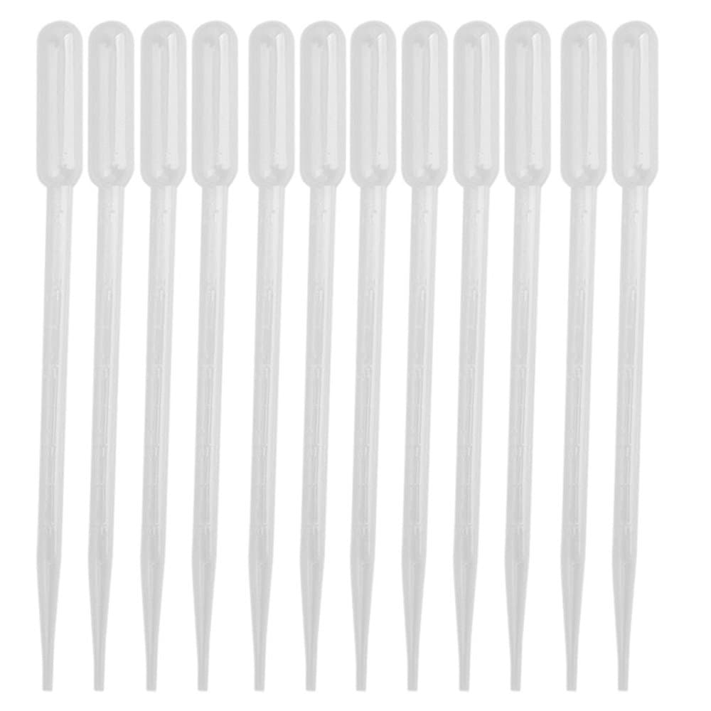 100 Pack 5ML Plastic Transfer Pipettes Disposable Graduated Pipettes Eye Dropper for Essential Oils, Crafts