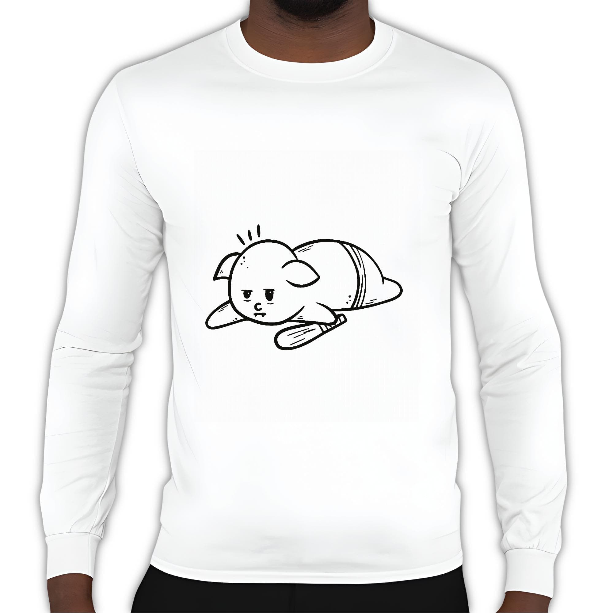 Adorable Goblin LS T shirt Design for and Fantasy Fans Grey and Muticolor Unisex Long Sleeve T Shirt