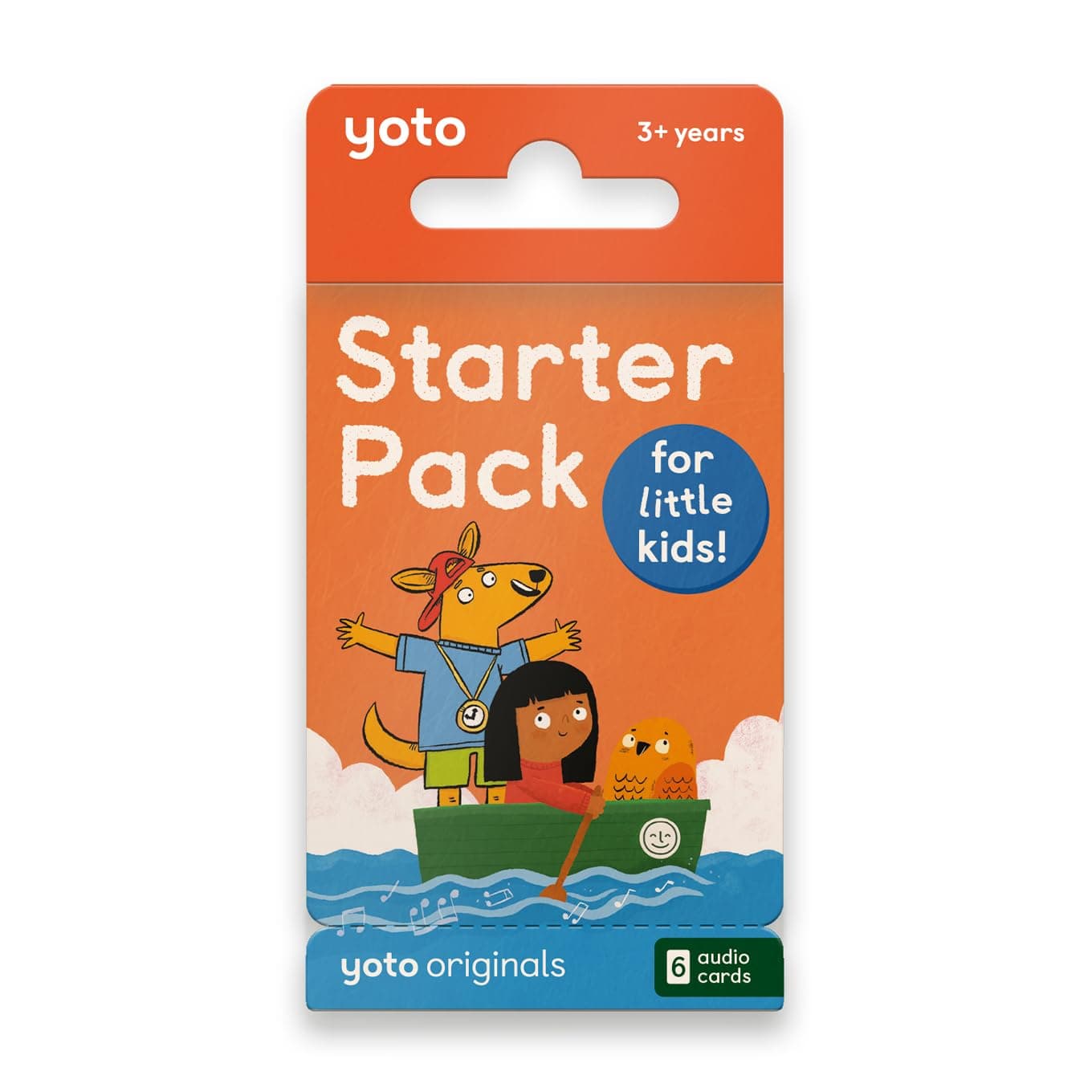 Starter Pack for Little Kids – 6 Kids Audio Cards for Use with Player & Mini All–in–1 Audio Device, Educational Screen–Free Listening with Fun Stories for Learning & Interactive Quizzes, Ages 3+