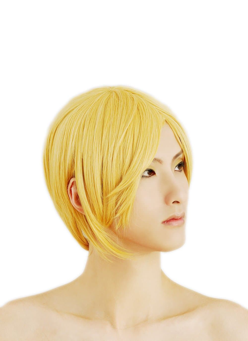 Blond Short Straight Cosplay Wig KaJi Aoi Cv Cenjyo Sanzo Kurapika Short Hair Cosplay Wig