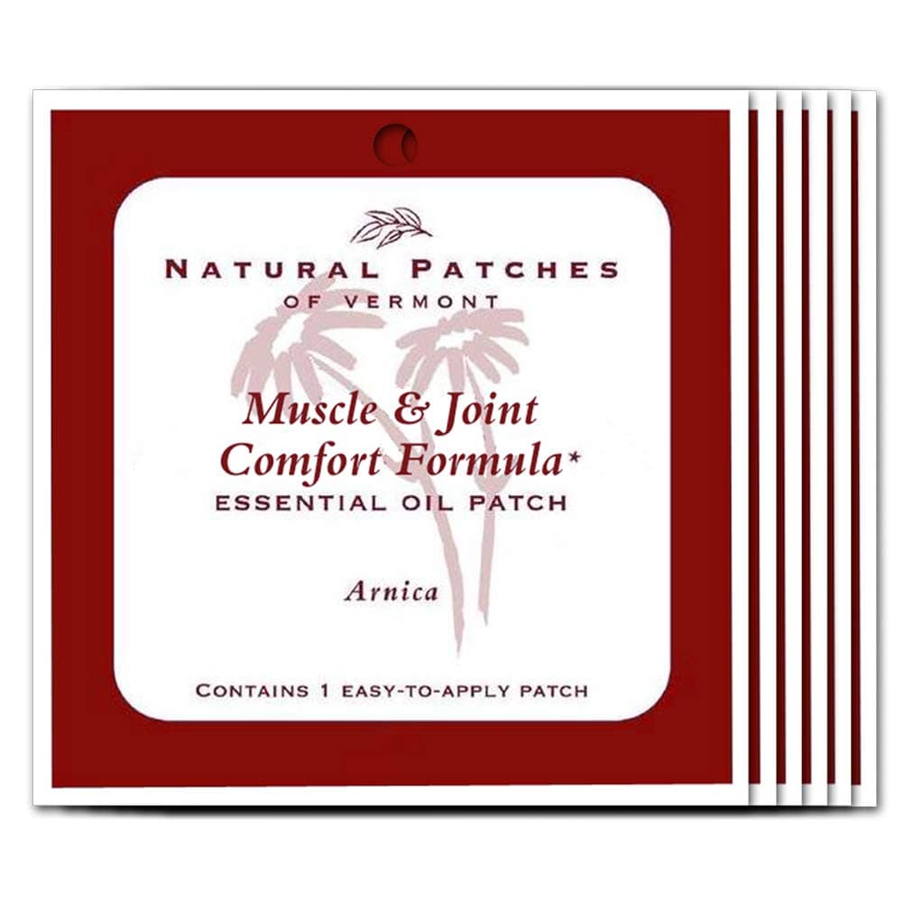 Natural Patches Of Vermont Arnica Muscle & Joint Comfort Essential Oil Body Patch, Single Patch Pouch (Pack of 6)