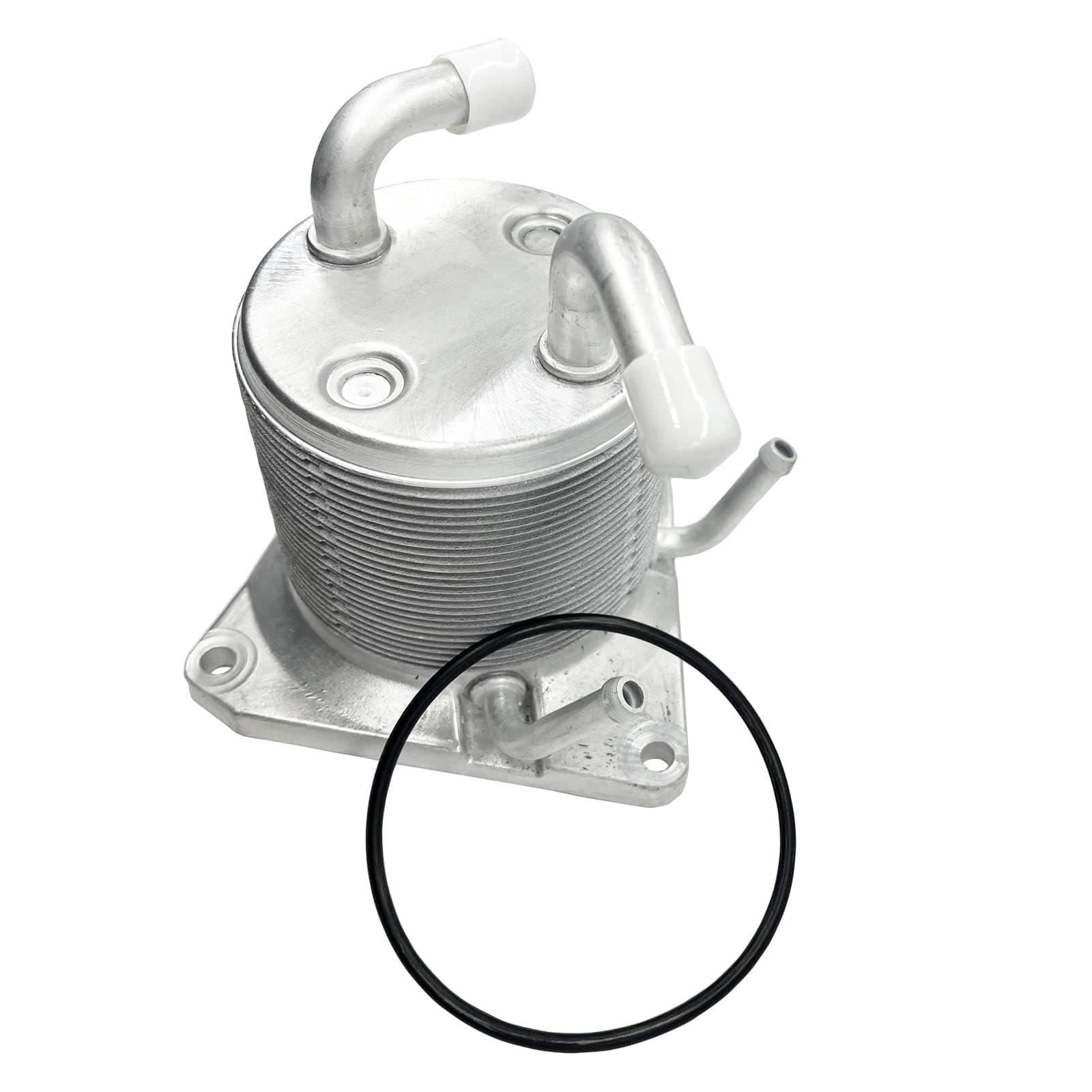 CVT Transmission Oil Cooler Compatible with Nissan 2007-2012 Sentra / 2011-2014 Juke / 2008-2018 Rogue / 2012-2018 Versa Sedan / 2013-2015 NV200 21606-1XF0A 4 Ports