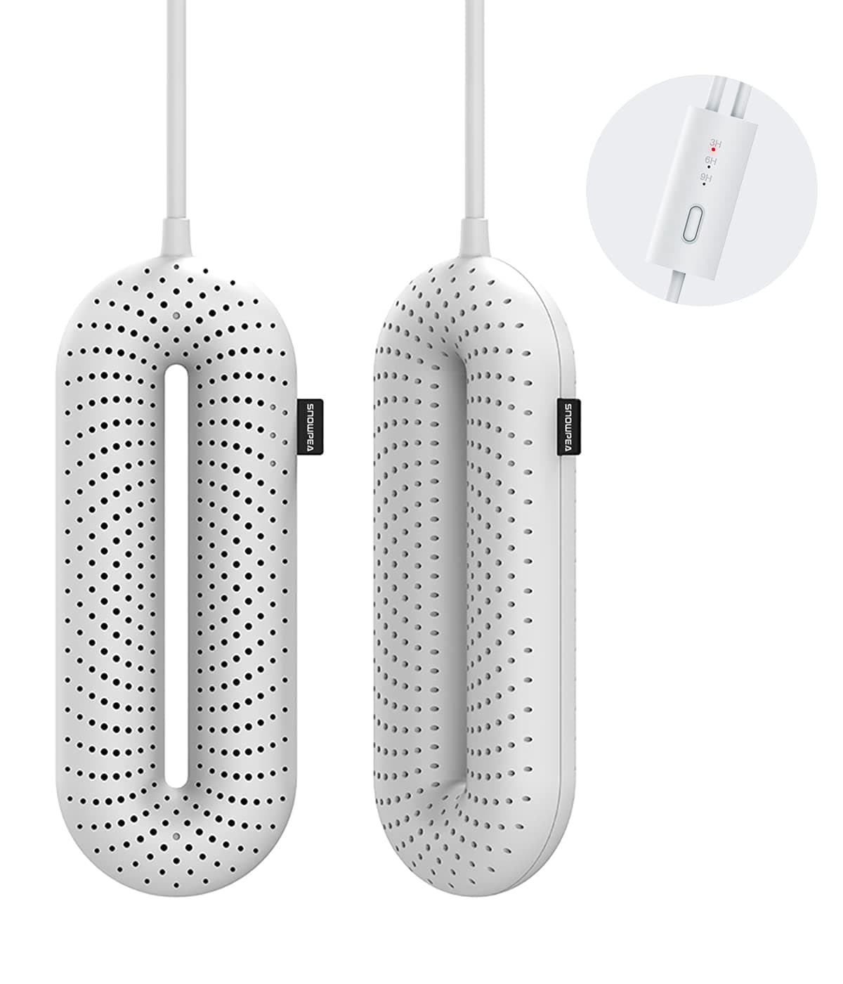 Snowpea Electric Shoe Dryer, Ski Boots Dryer, Shoe & Boot Warmer to Dry Sweaty Shoes & Eliminate Bad Odor, 3/6/9 Hours Timed Auto Self Off (Standard UK Plug)