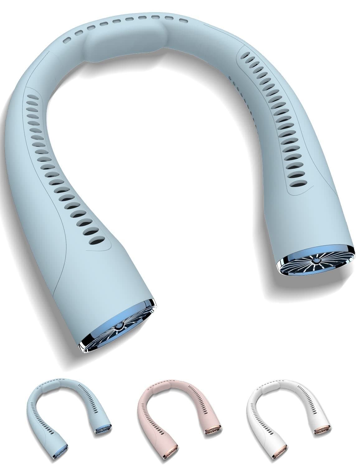 Neck Fan NF4, Portable Neck Fan Air Conditioner with 9600mAh Battery, USB Rechargeable, 5 Speed Settings, 180°Adjustable for Commuting, Sports, Traveling