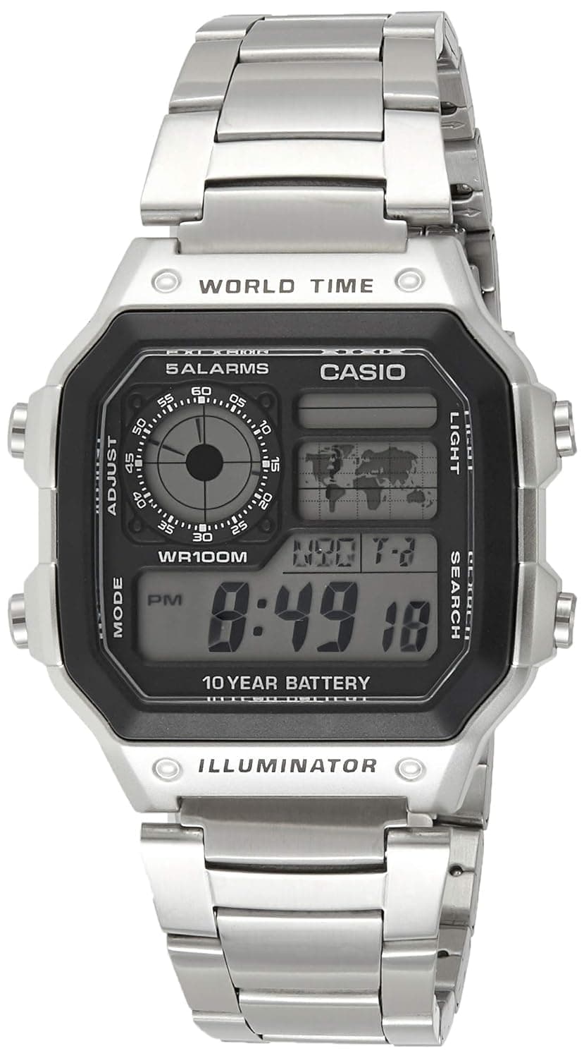 Digital Fashion Quartz Mens Youth Casio AE-1200WHD-1A