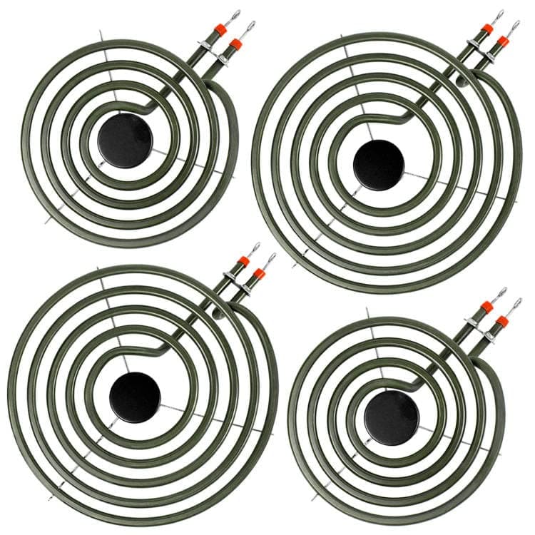 S-Union4 Pack MP22YA Electric Range Burner Element Unit Set - 2 pcs MP15YA 6" and 2 pcs MP21YA 8" for Hardwick & Jenn Air & Kenmore & Maytag & Norge & Whirlpool Electric Range Stove