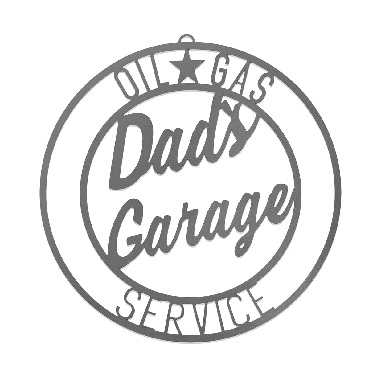 ROCC RUSTED ORANGE CRAFTWORKS CO. Vintage Circle Signs -Dads Sign for men-Personalized garage decor -Garage Wall Decor-Custom garage signs for men vintage-Mancave garage sign-Metal garage signs