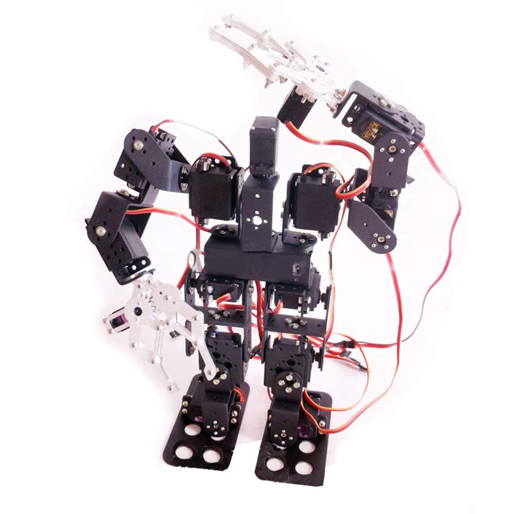 Leepesx 15 DOF Robot Bipedal Race Walking Robot Bipedal Robot DIY Kit Biped Humanoid Kit Robot Kit Science Kits for kids Humanoid Toy