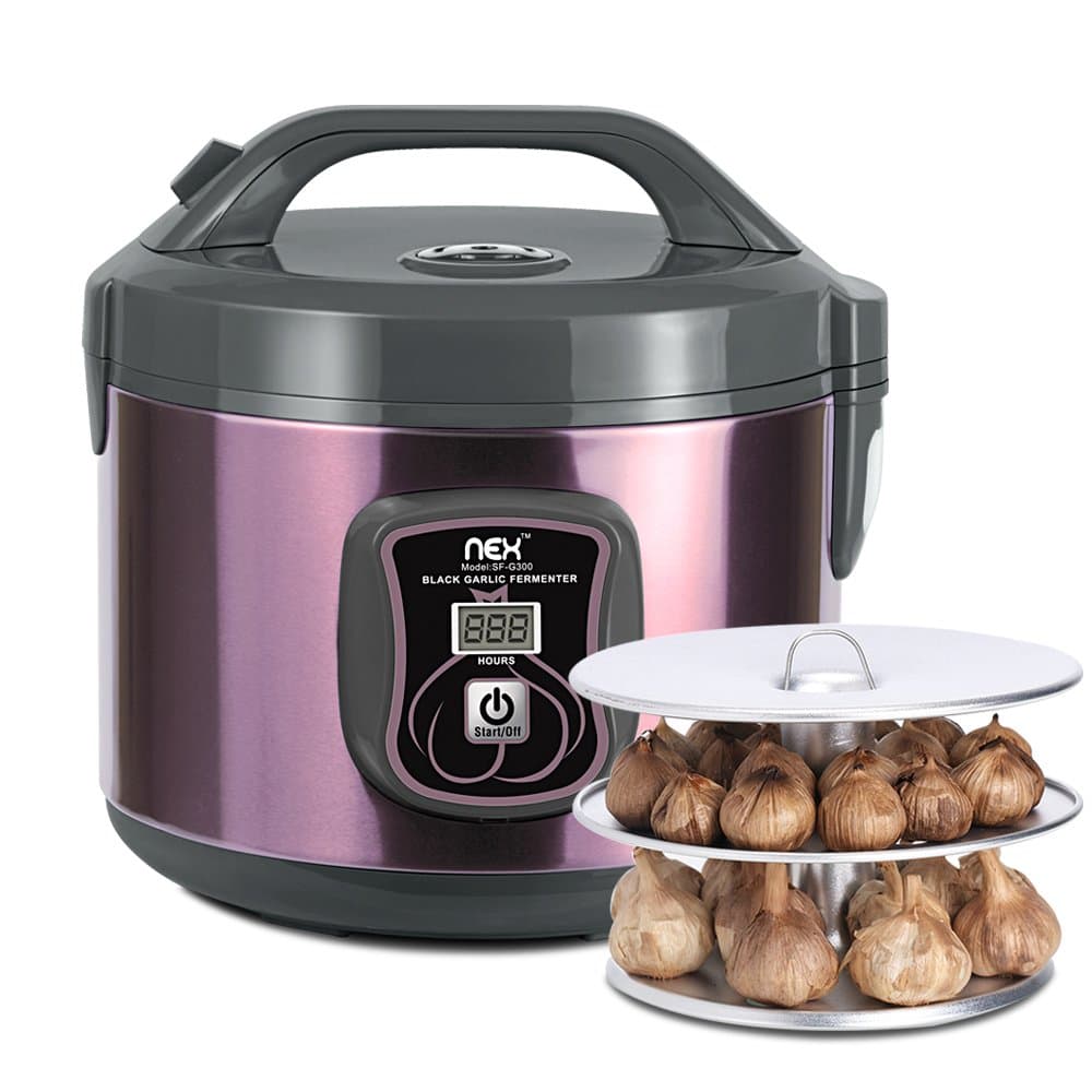 NEX Black Garlic Fermenter Automatic Fermentation 3L - Homemade Organic Whole Black Garlic - Single Clove Garlic