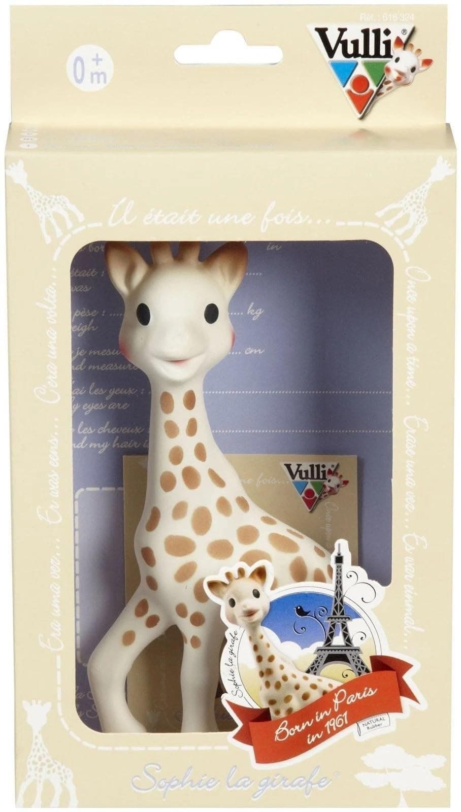 Sophie la girafe | Born in Paris | Natural Rubber | Designed for Teething Babies | Awaken All 5 Senses | Easy to Clean (616324)