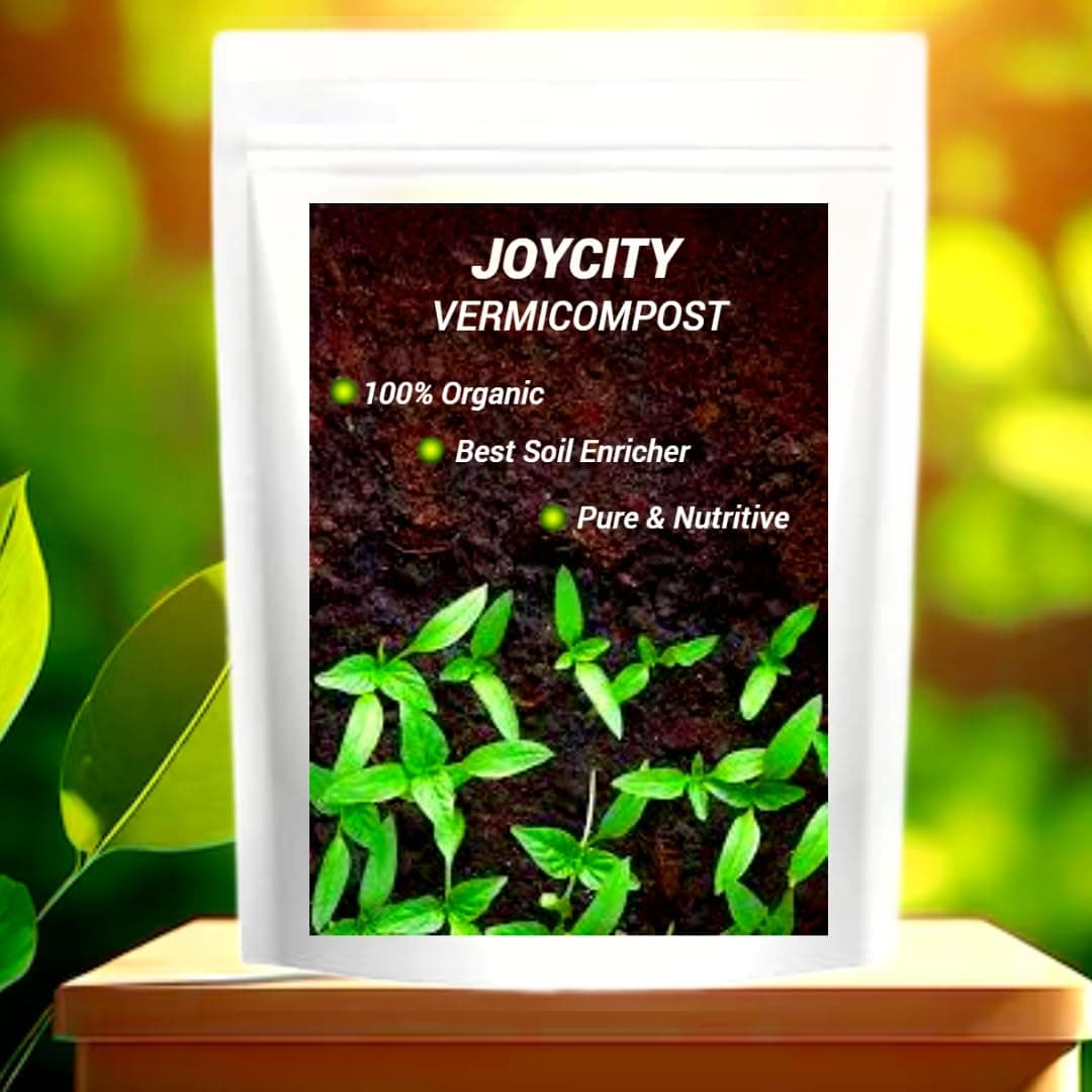 Joycity Organic Vermicompost for Plants - 5 Kg | Enriched Manure for Home Gardening | Essential Fertilizers for Home Garden