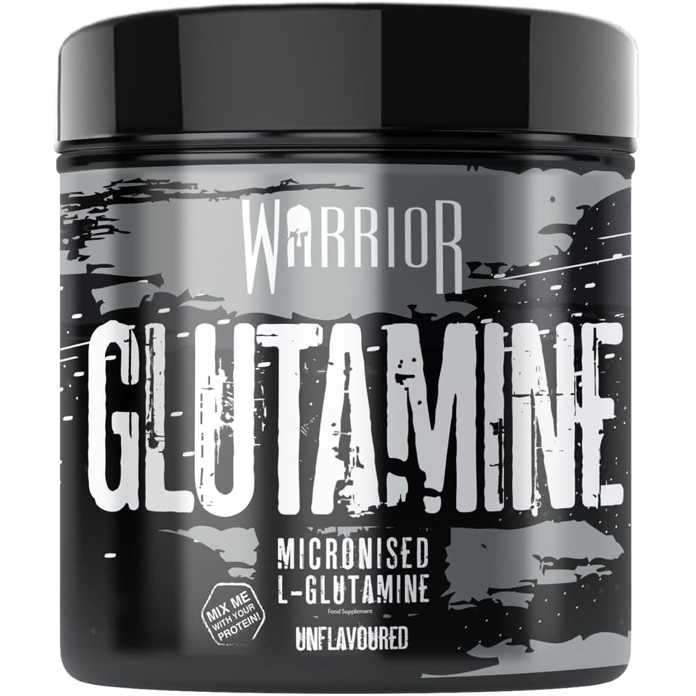 Warrior Glutamine 300g - Pure Micronised L-Glutamine Powder - Amino Acid - Muscle Growth & Recovery Supplement- Gut Health - Mix in Protein - Pre and Post Workout - 60 Servings (Unflavoured)