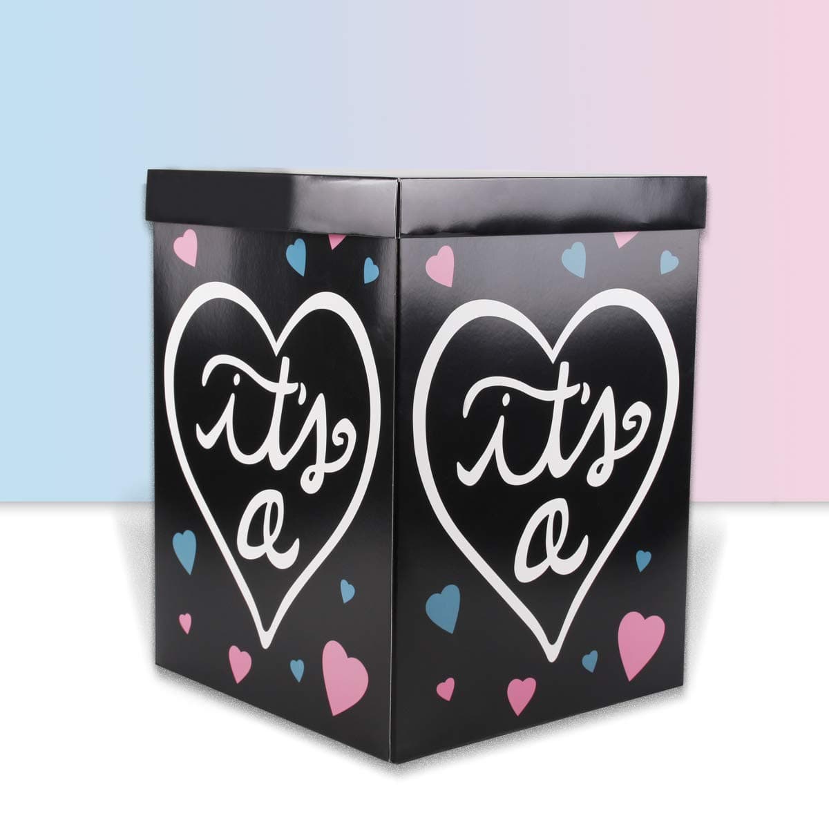 Gender Reveal Balloon Box - DIY Baby Gender Reveal Party Supplies Paper Box for Gender Reveal Decorations Baby Shower Home Decoration (Fit 1-2 Balloons)