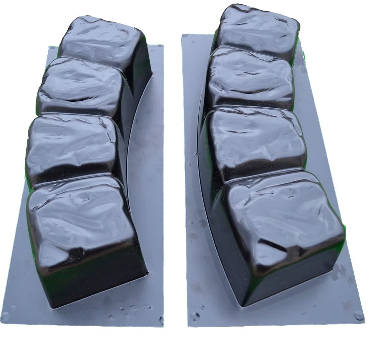 SvitMolds Concrete molds DIY 2 pcs Molds 47.2 in Round Edge Stone Concrete Mold Edging Border ABS Plastic BR04