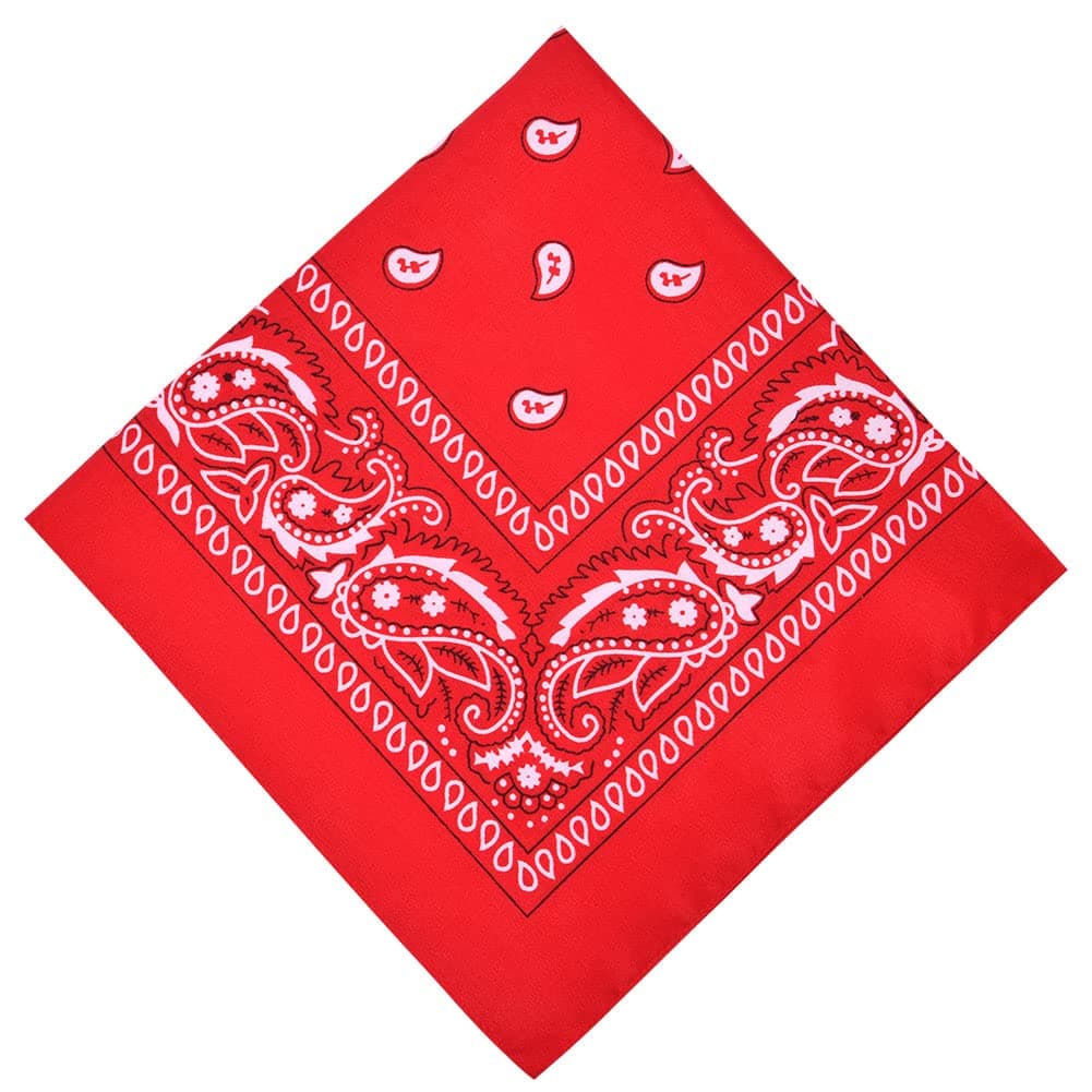 Aomig Bandana Head Scarf for Men and Women, Stylish Cowboy Headband Handkerchief, Multi-purpose Hair Scarf Paisley Print Unisex Headwraps, Bib Party Face Covering Headwear for Motorcycling