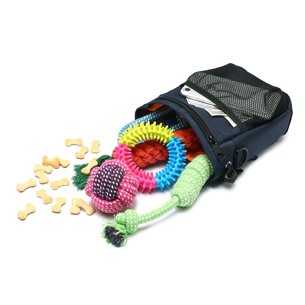 Tornaqui Dog Training Pouch Easily Carries Pet Toys with 2 Poop Bag Holder/Dispenser 3 Ways to Wear