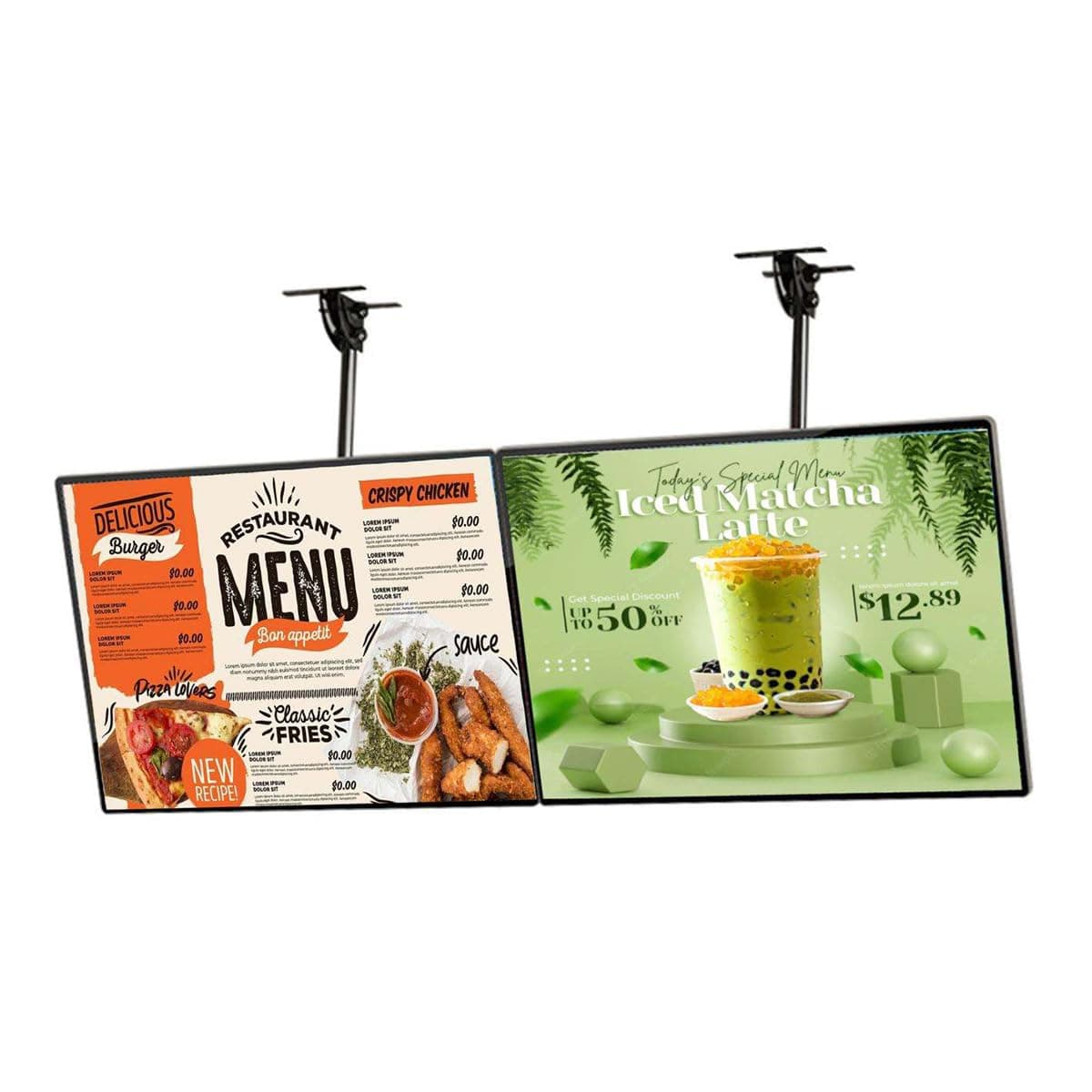 Slim Snap Frame LED Light Box, LED Backlit Menu Board Screen for Restaurant Cafe Shops Wall Mounted Billboard for Cafe Shop (60x40cm)