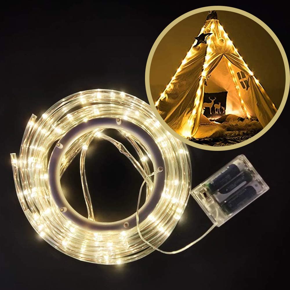 Ginkago LED Fairy Lights for Teepee Tent, 4 Strips Twinkle String Lights for Play Tents, Battery Powered Bedroom Fairy Light Decoration