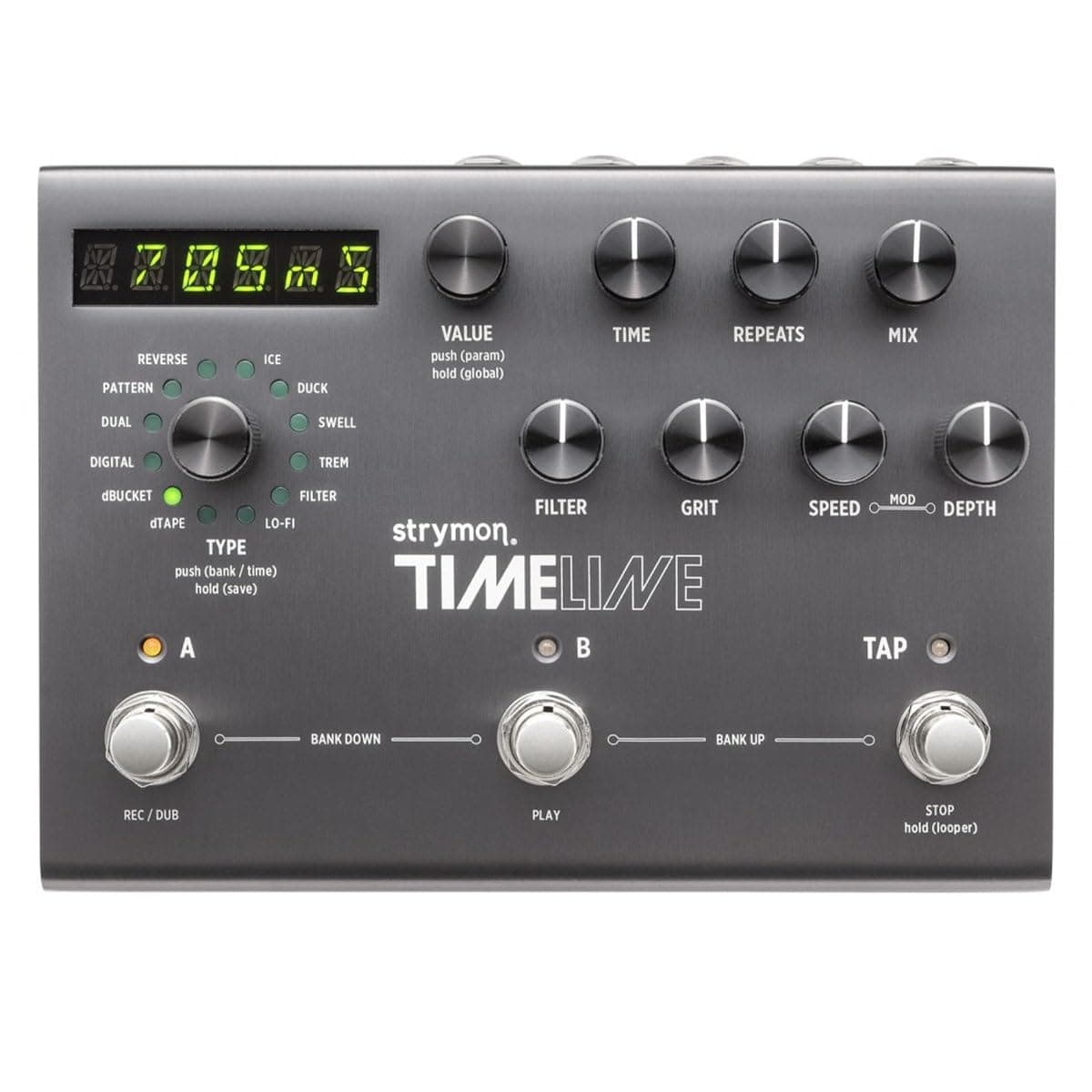 Strymon TimeLine Guitar Delay Pedal with 12 Unique Delay Machines for Electric and Acoustic Guitar, Synths, Vocals and Keyboards​​