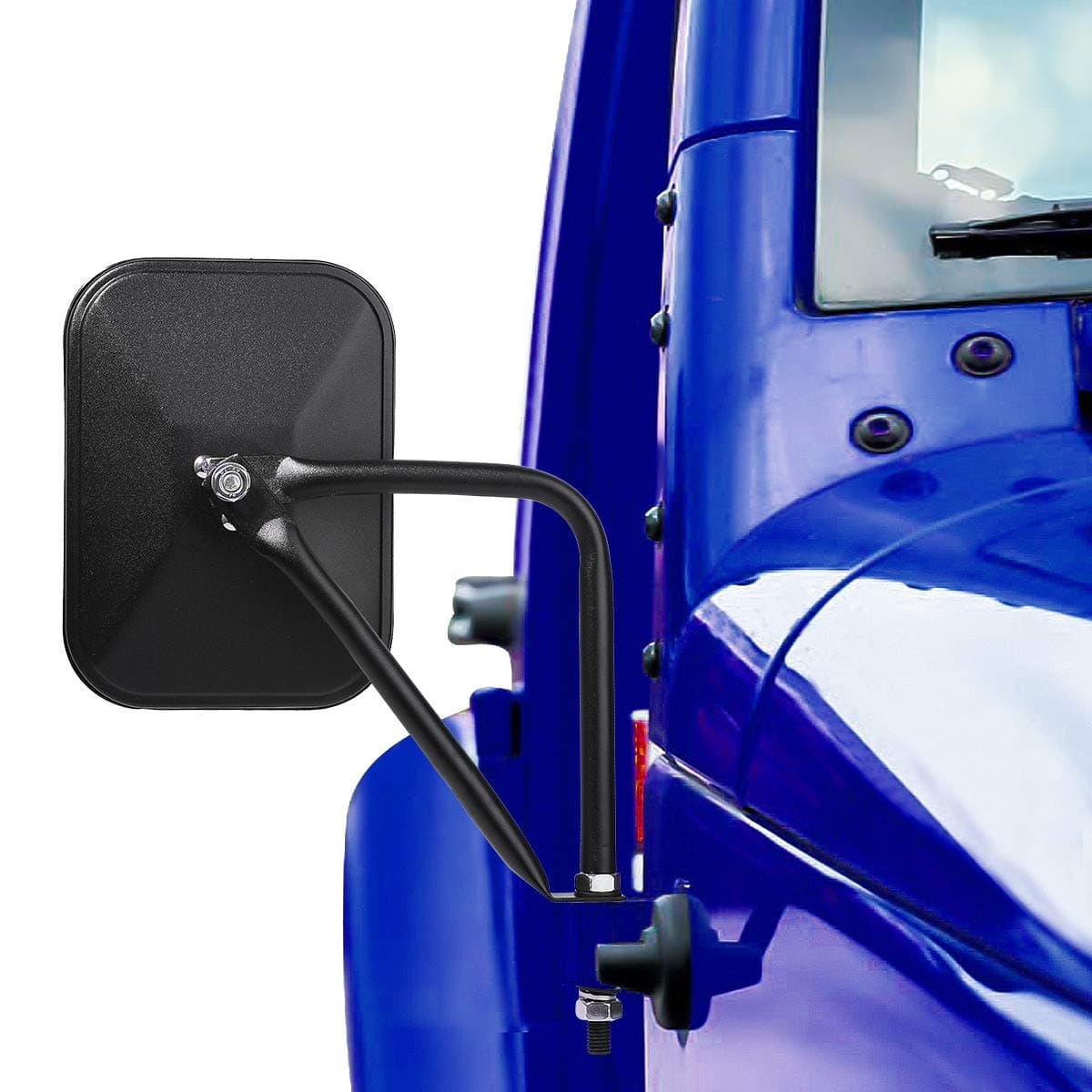 LIAMST Doors Mirrors Off, Shake-Proof Off-Road Rectangular Adventure Mirrors Doorless Side Mirrors，f
