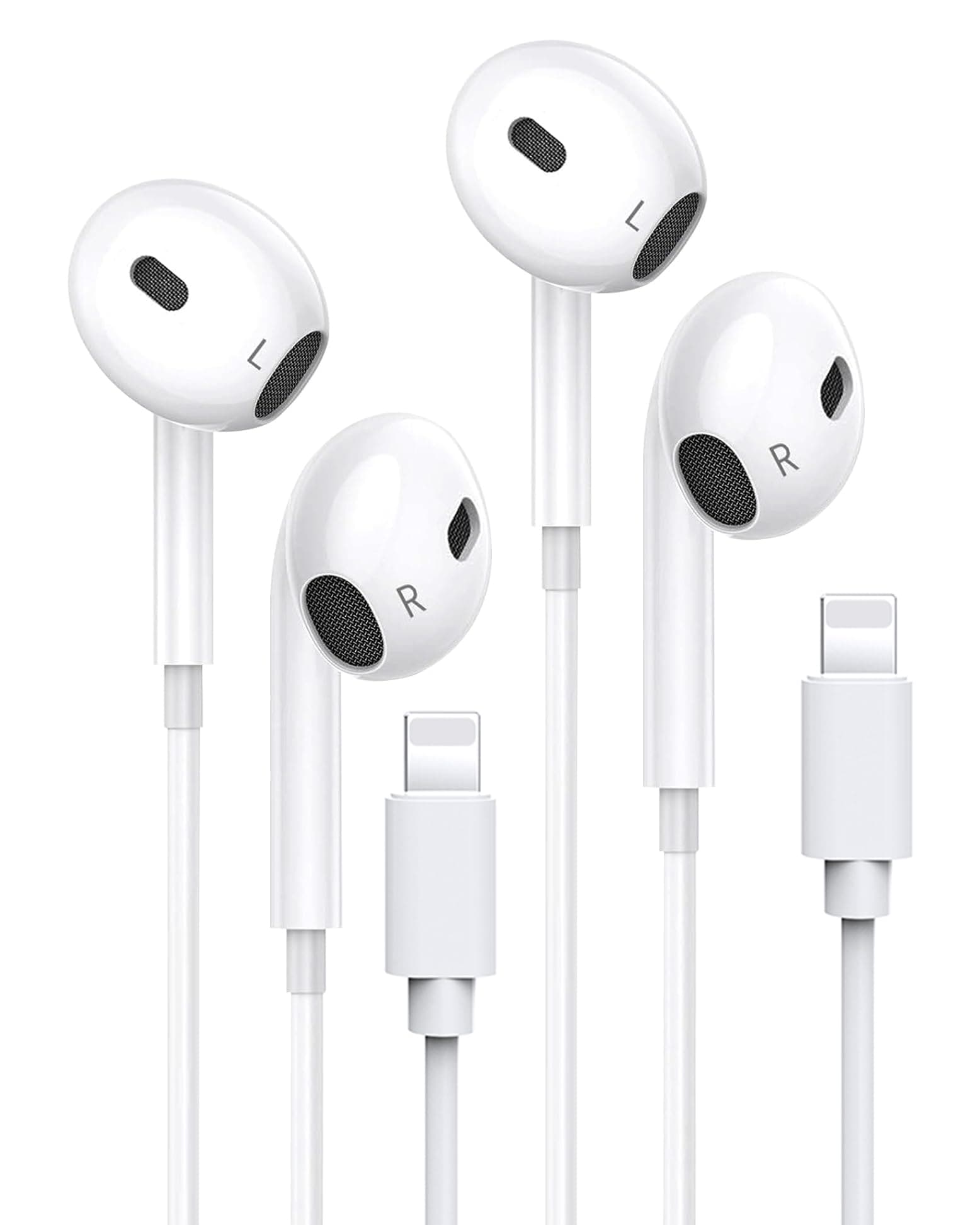 Lightning Headphones, MFi Certified Lightning In-Ear Headphones for iPhone Stereo Noise Headphones Built-in Microphone & Volume Control with iPhone 14/14 Plus/12 Pro/13 Pro Max/11 Pro/X/7/8/XS/XR