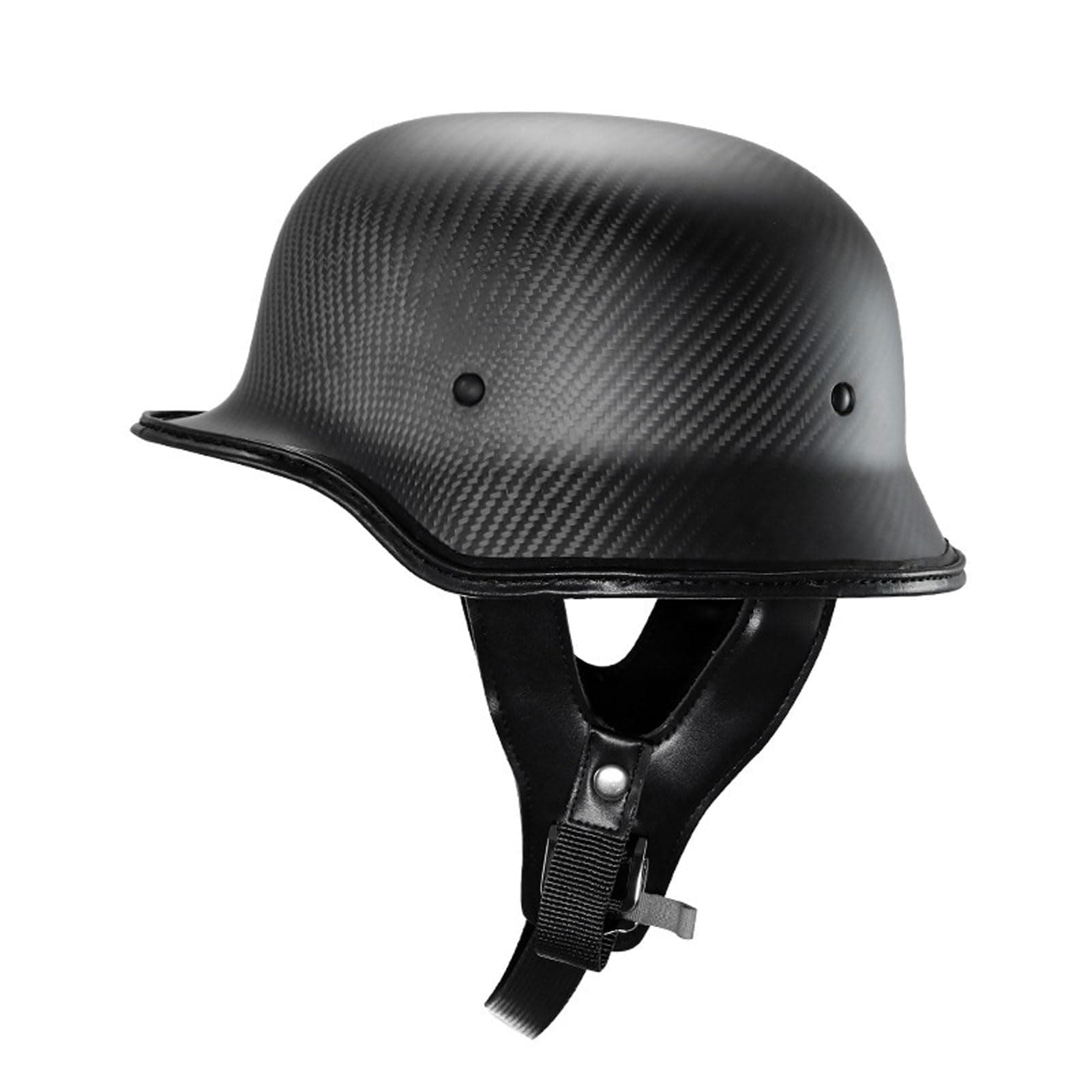 RUANLOV Vintage German Motorcycle Half Helmet, ECE/DOT Approved Adult Men Women Retro Open Face Helmet, with Adjustable Quick Release Buckle, for Bicycle Cruiser Scooter (A M)