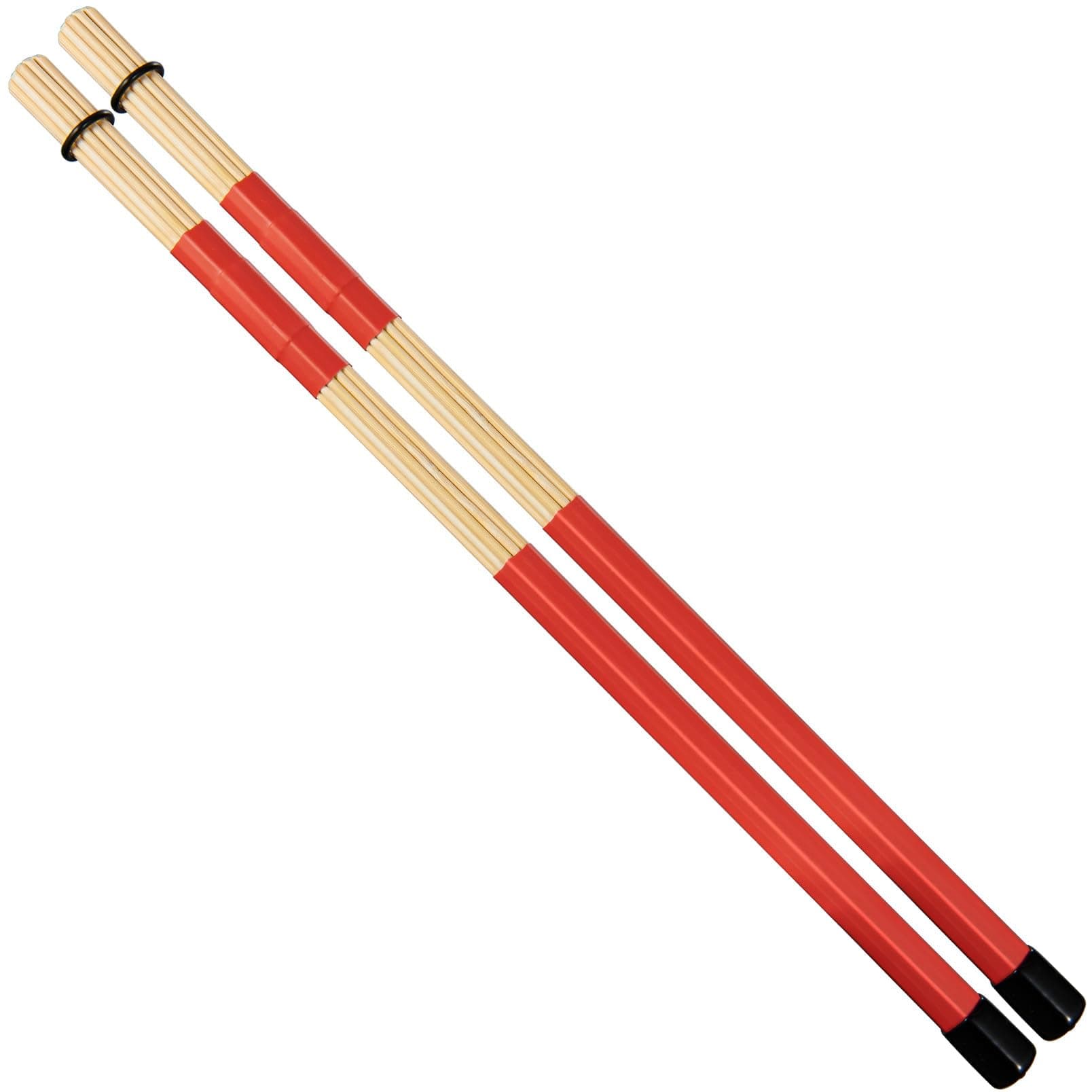 1Pair Drumsticks Bamboo Punk Drum Sticks for Jazz Folk Music Red
