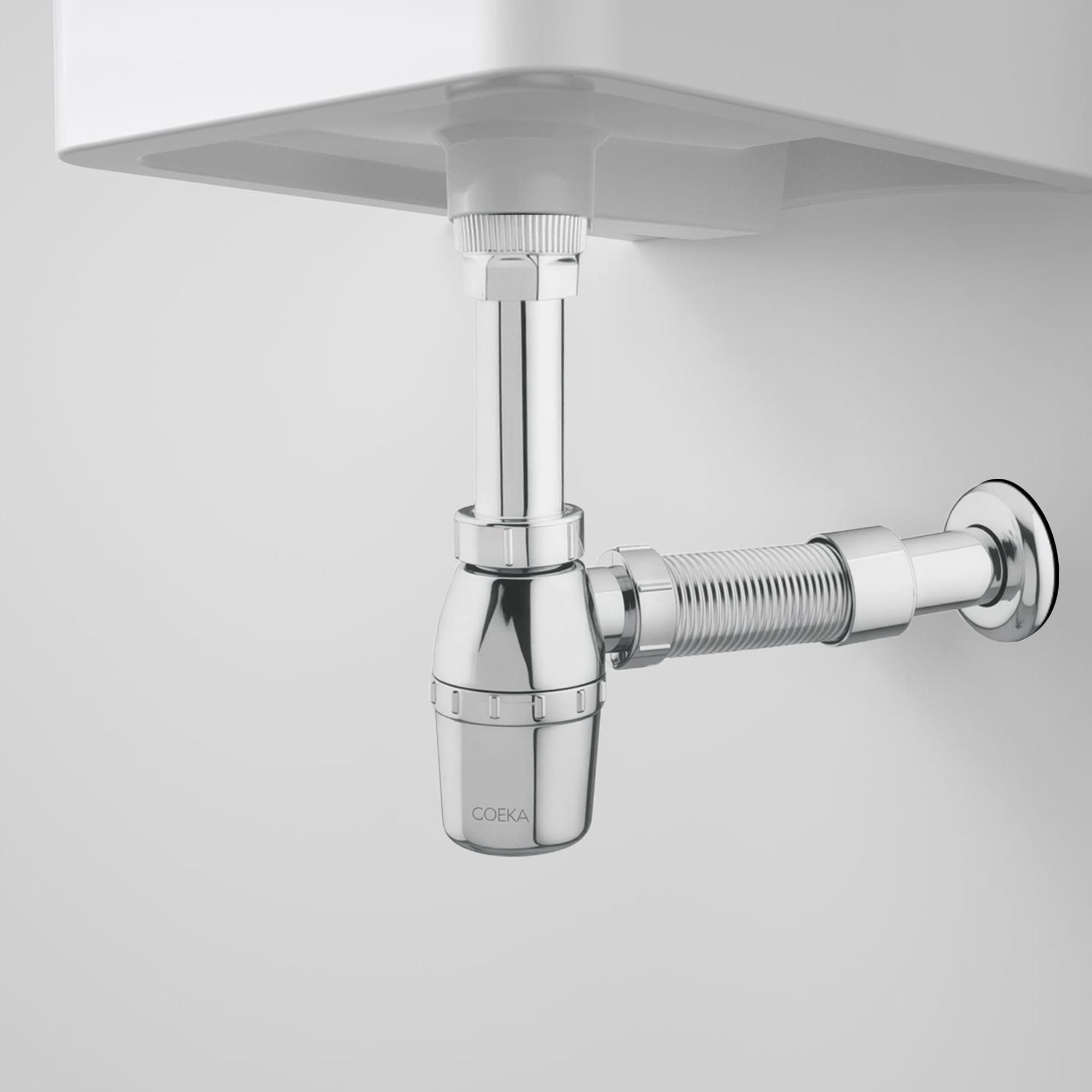 ABS Bottle Trap Expandable for Wash Basin | Adjustable & Durable Bathroom Sink Waste Trap | Anti-Clog, Leak-Proof Design | Easy Installation for Home & Office