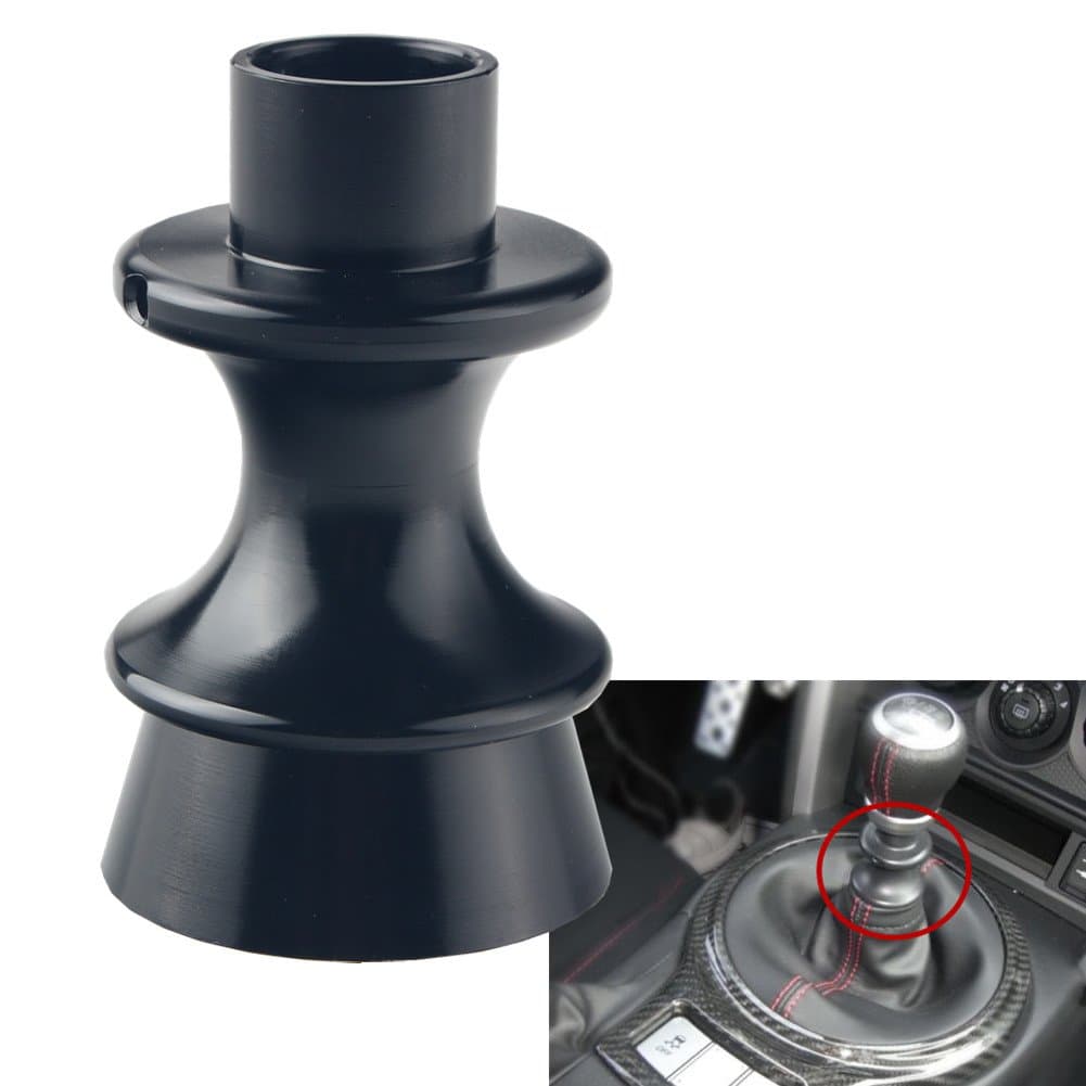 DEWHEL JDM Manual Performance Billet Aluminum Gear Shift Knob Reverse Lockout Lever Black Compatible with BRZ Toyota FT86 GT86 Scion FRS