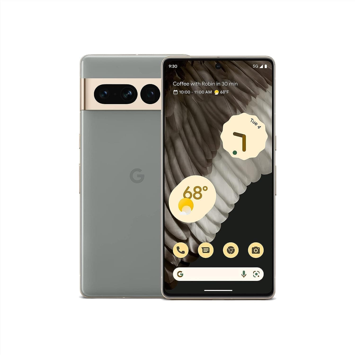 Google Pixel 7 Pro - 5G Android Phone - Unlocked Smartphone with Telephoto Lens, Wide Angle Lens, and 24-Hour Battery - 256GB - Hazel