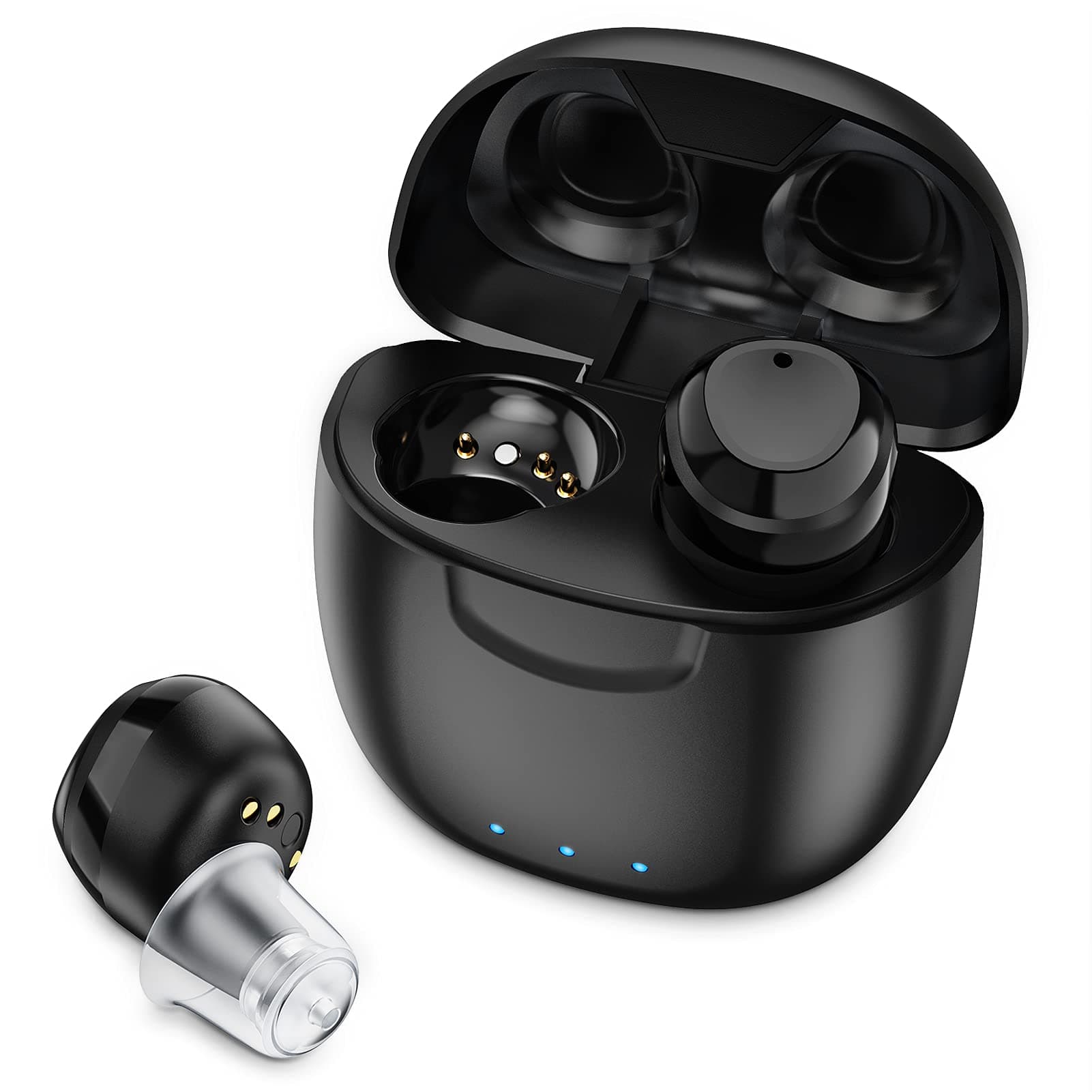 [New Release] Vivtone Rechargeable Hearing Aids, Advanced 12 Channels Digital Sound Process for High Fidelity, Smart Touch Control, 70 Hours Using Time, Black, Pair