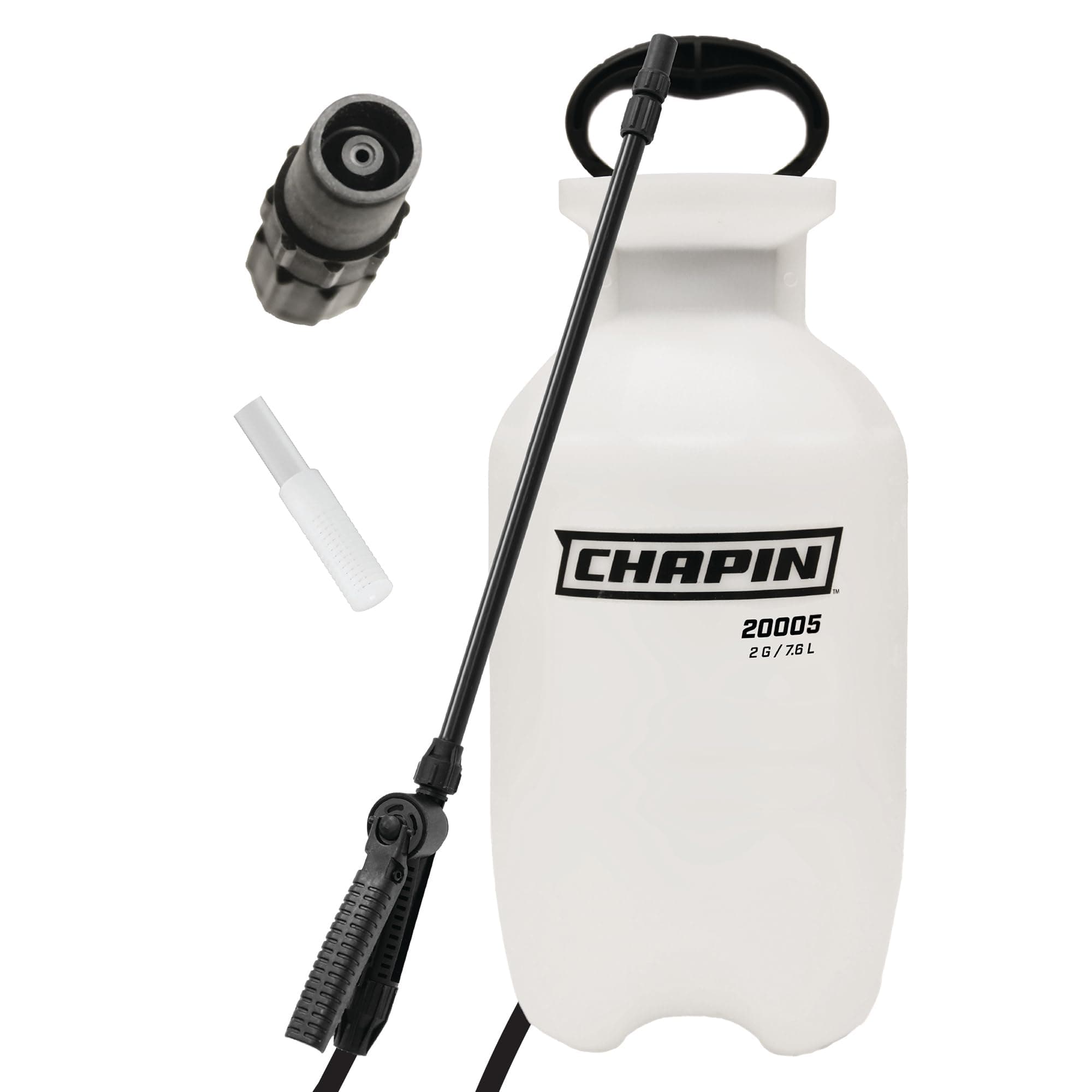 Chapin 20002 Pump Sprayer, 2 Gallon, Lawn and Garden, Hand Pressurized, Anti-Clog Filter, Adjustable Spray Nozzle, Spraying Plants, Watering, Weeds, Fertilizer and Pests, Translucent