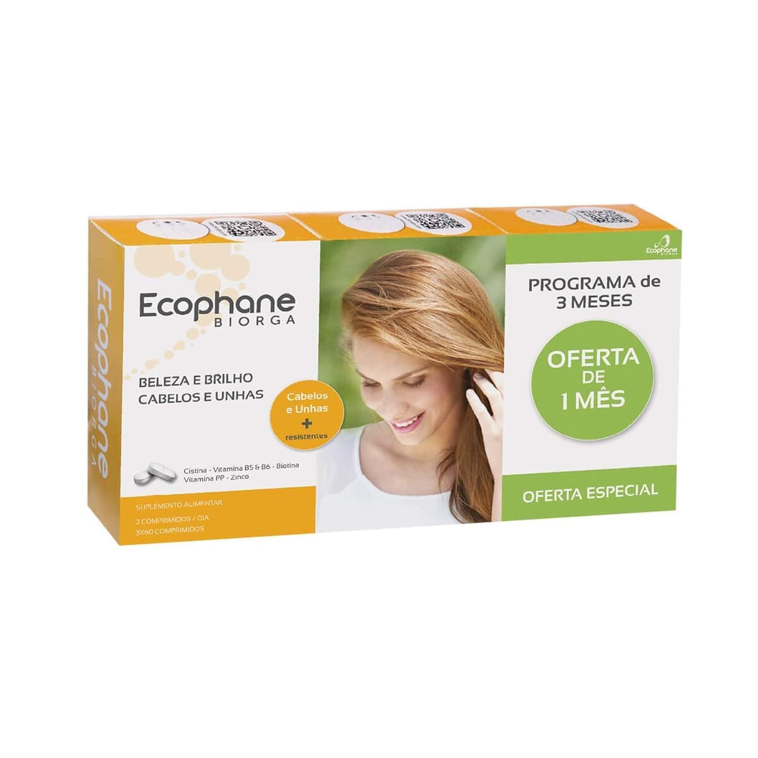 Ecophane Hair and Nails Pack 3x60caps
