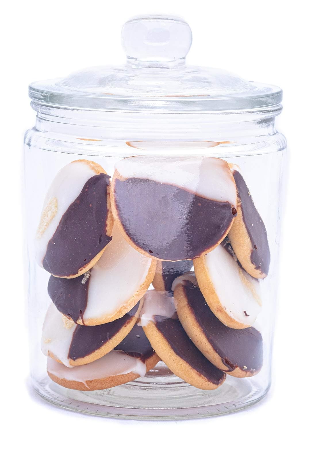 Airtight Glass Cookie and Candy Jar with Lid – Round Flour and Sugar Canister – Half Gallon Food Storage Jar with Chalkboard Sticker Included – Set of 1