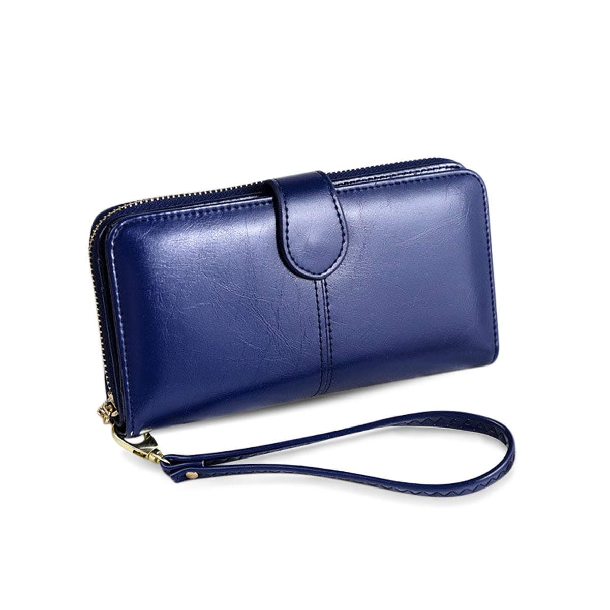 Wallet for Women RFID Blocking Leather Clutch Purse Large Travel Purse Wristlet Credit Card Holder Organizer