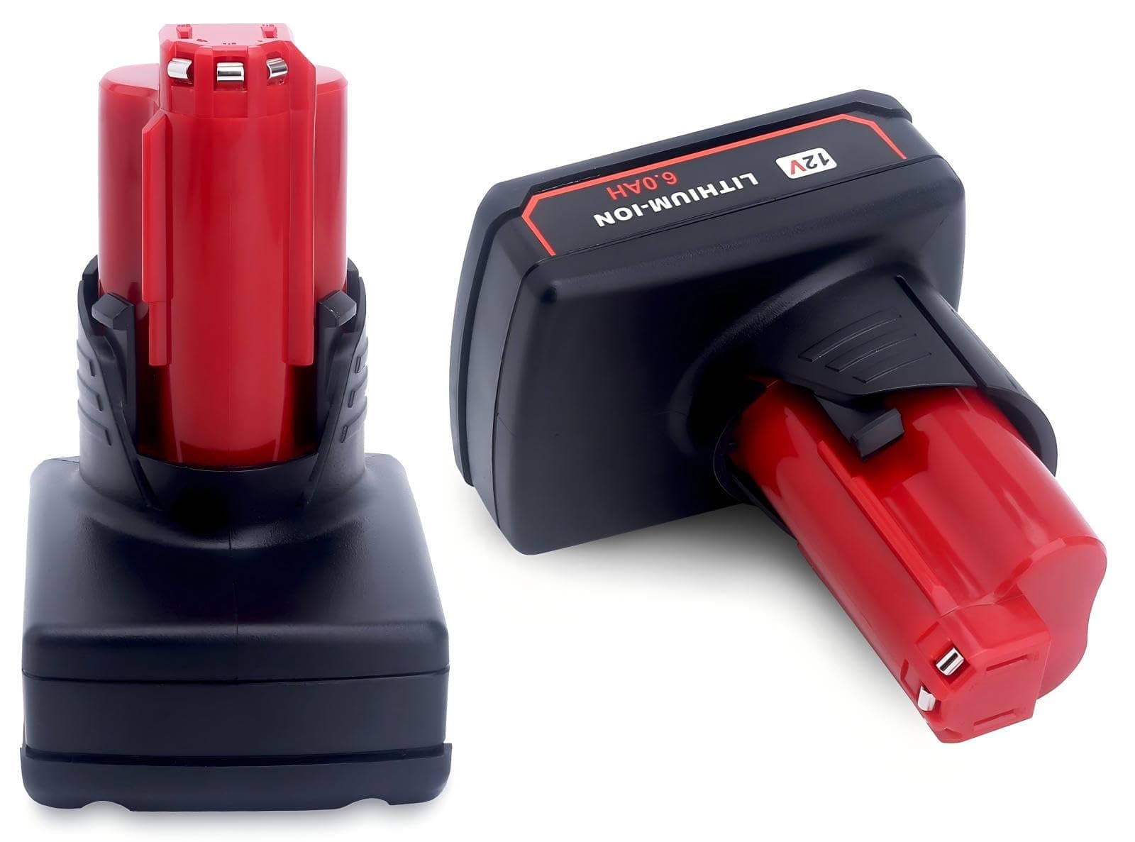 Biswaye6.0Ah 12V M-12 Battery Compatible with Milwaukee: Compatible with Milwaukee M-12 12 Volt Cordless Tool Battery Packs 48-11-2460 48-11-2450 48-11-2440 48-11-2425 48-11-2401 48-11-2412 (2-Pack)