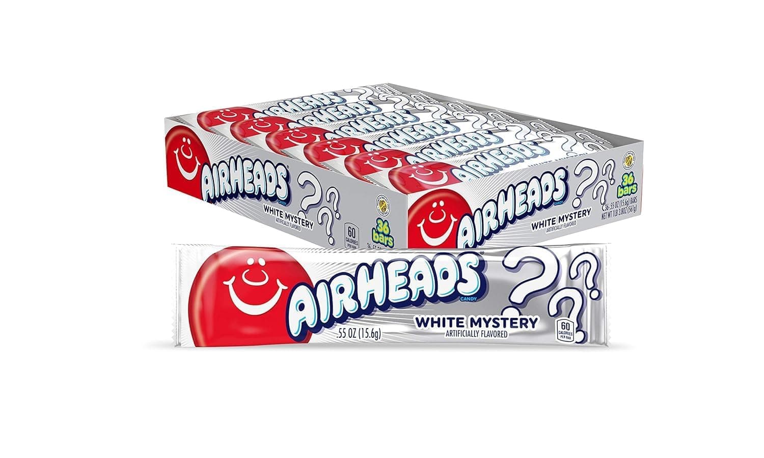 Airheads Bars, White Mystery, 0.55 Ounce (Pack of 36) by Airheads